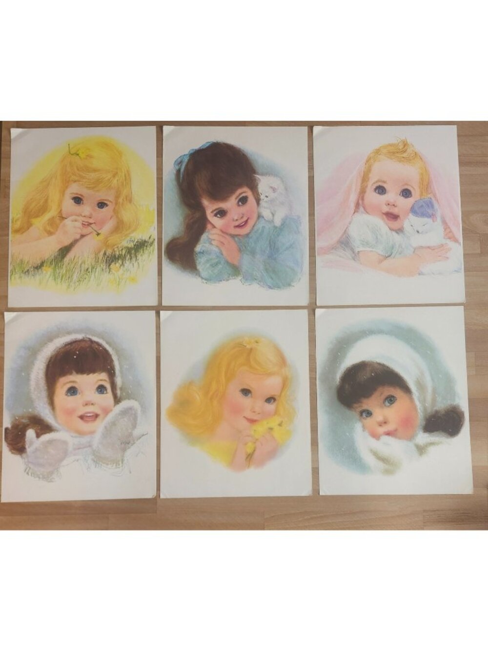 Lot of 6 Vintage Francis Hook Northern Mills Tissue Girls 11x14 Prints 1960's